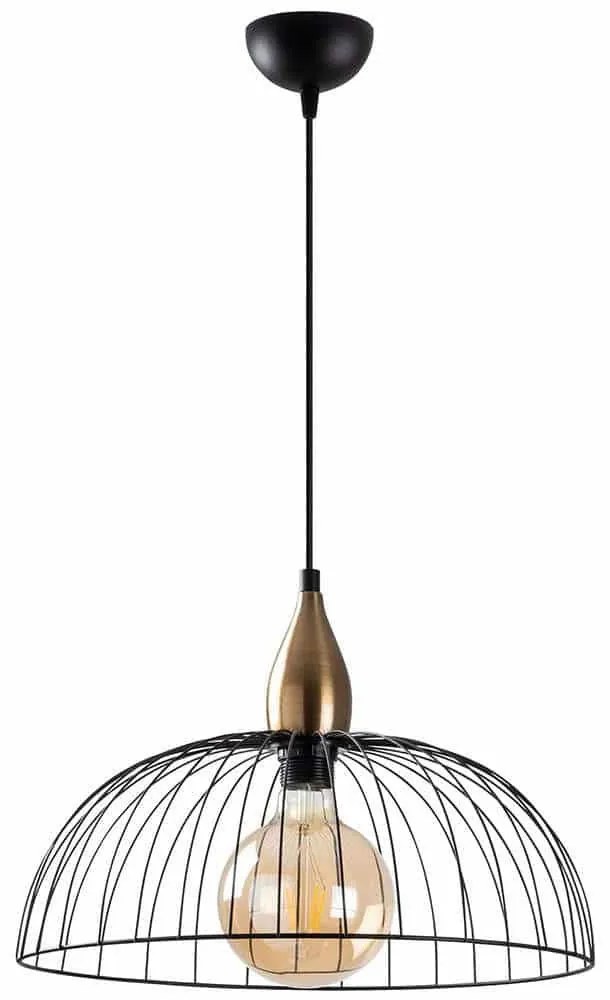 Φωτιστικό Οροφής Kadeh 584TTM1166 40x40x126cm 1xE27 40W Black-Gold Opviq