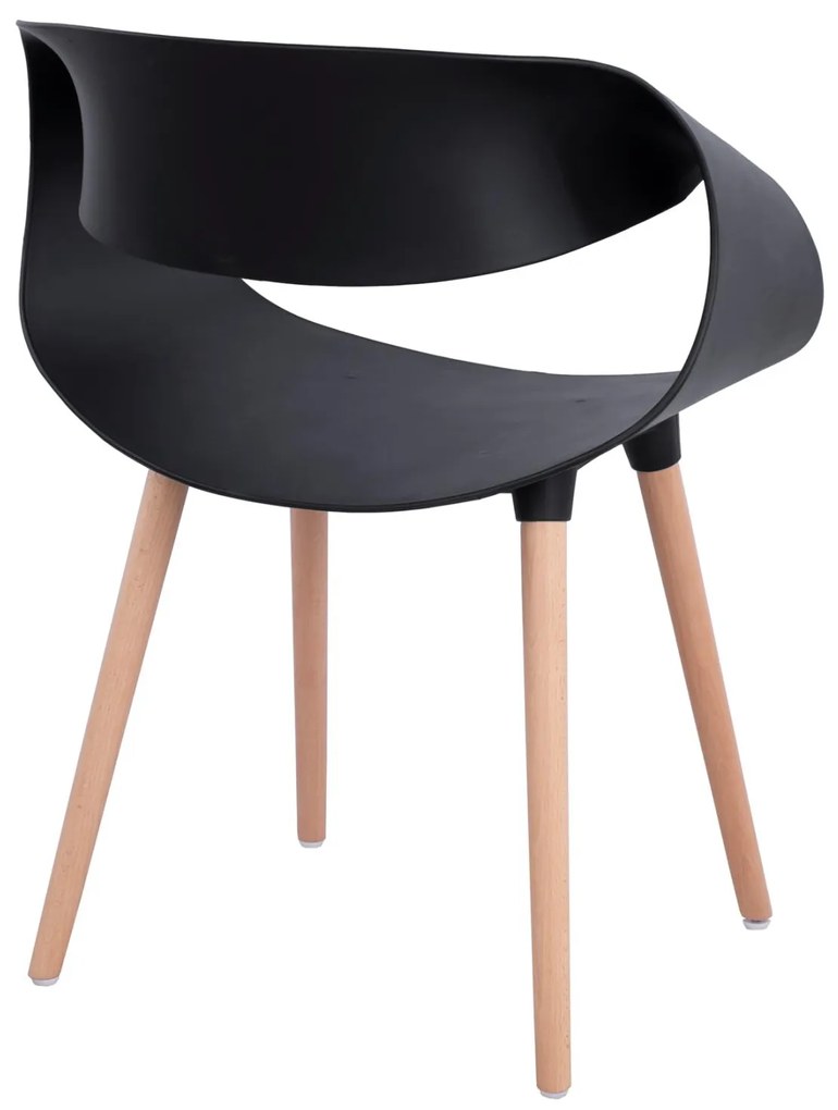 Καρέκλα- Πολυθρόνα MAGGIE Πολυπροπυλενίου Μαύρο 59x53x80Υεκ. 2αδα 59x53x80 εκ.