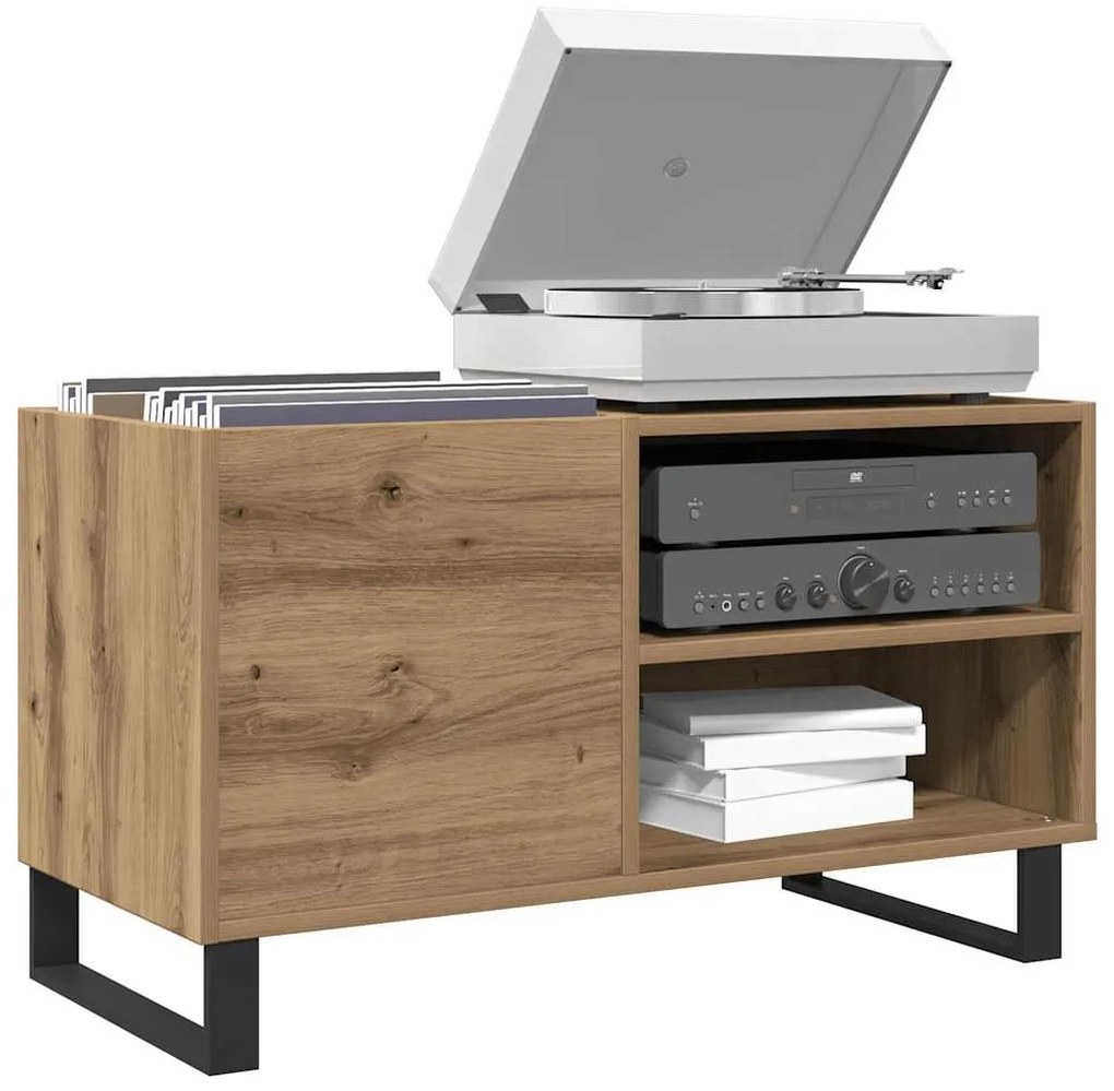 vidaXL Δισκοθήκη Δρυς τεχνίτης 84,5x38x48 εκ. από Επεξεργασμένο Ξύλο