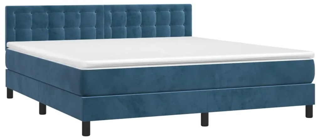 ΚΡΕΒΑΤΙ BOXSPRING ΜΕ ΣΤΡΩΜΑ ΣΚΟΥΡΟ ΜΠΛΕ 180X200 ΕΚ. ΒΕΛΟΥΔΙΝΟ 3141561