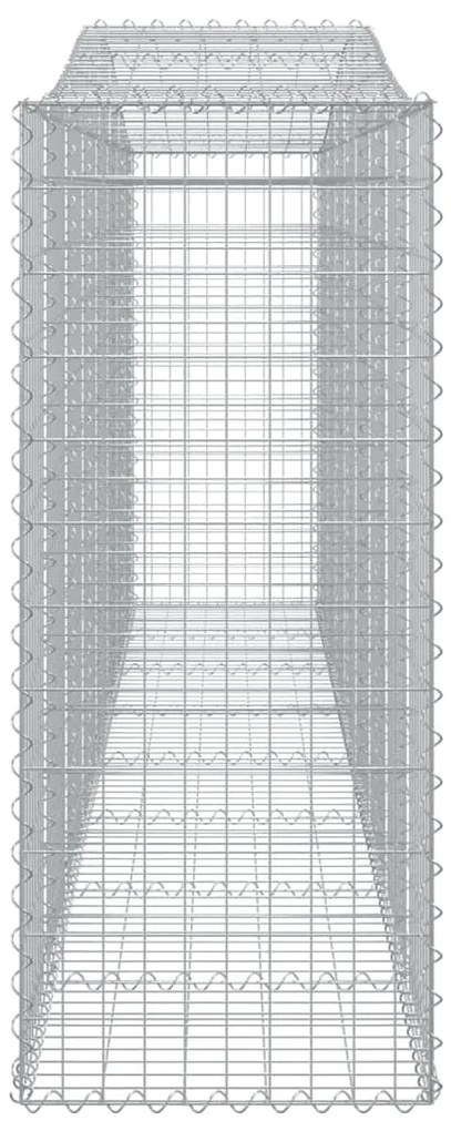 Συρματοκιβώτια Τοξωτά 15 τεμ. 400x50x120/140 εκ. Γαλβαν. Ατσάλι - Ασήμι