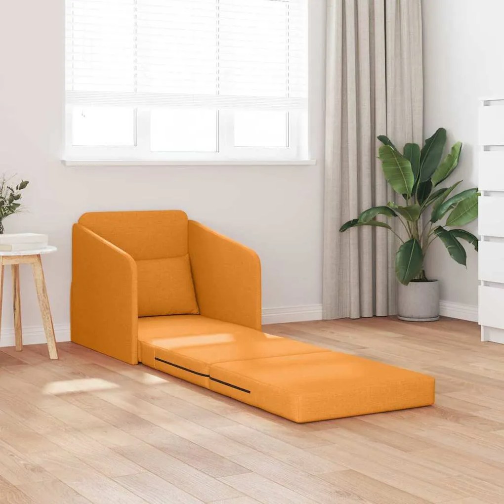 vidaXL Κρεβάτι καναπές Σκούρο κίτρινο 65 x 80 x 83 εκ. ύφασμα