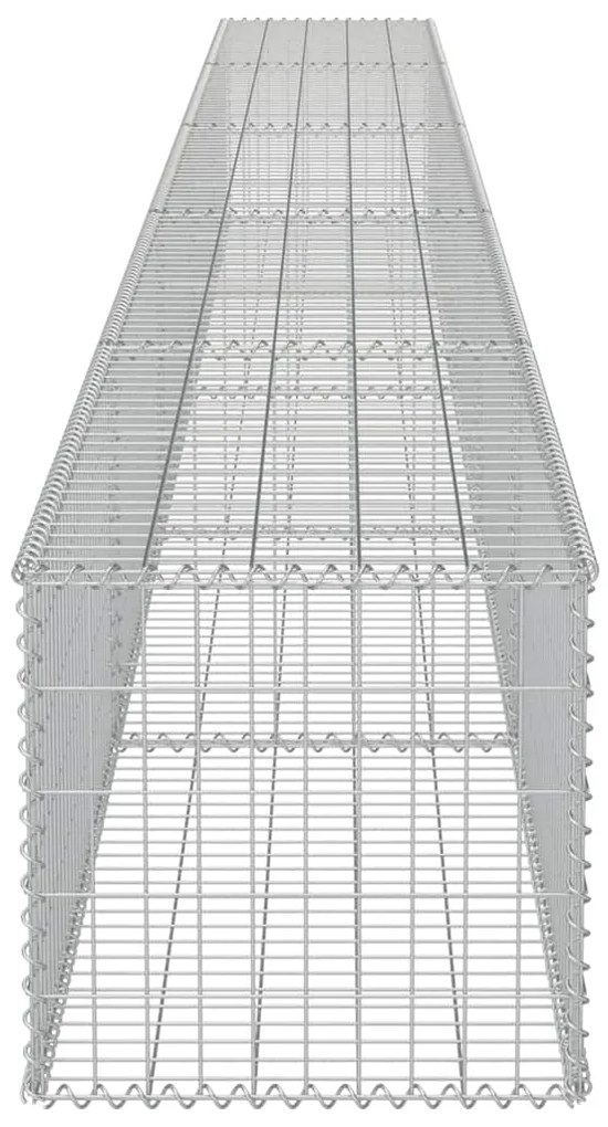 vidaXL Συρματοκιβώτιο Τοίχος 600x50x50 εκ. Γαλβαν. Χάλυβας + Καλύμματα