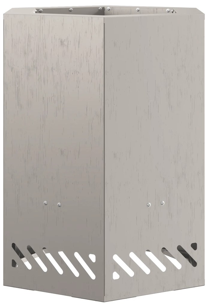 vidaXL Χωρίς Καπνό Φωτιά Πυρκαγιάς Εξαγώνιος 38x38x51 εκ Ανθεκτικός Χάλυβας