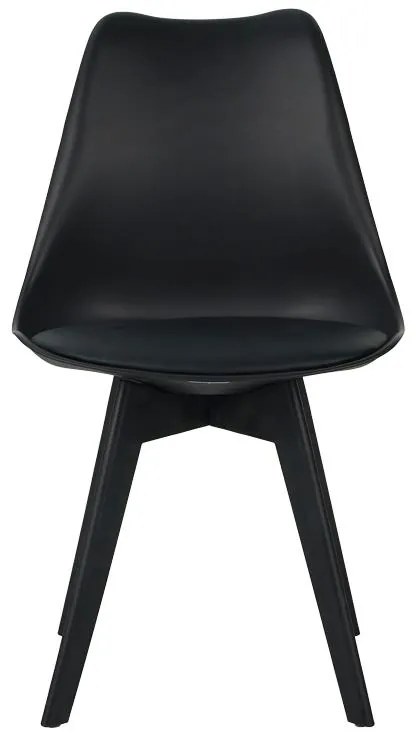 Καρέκλα Gaston I PP-PU σε μαύρη απόχρωση 48.5x53.5x81.5εκ. 48.5x53.5x81.5 εκ.