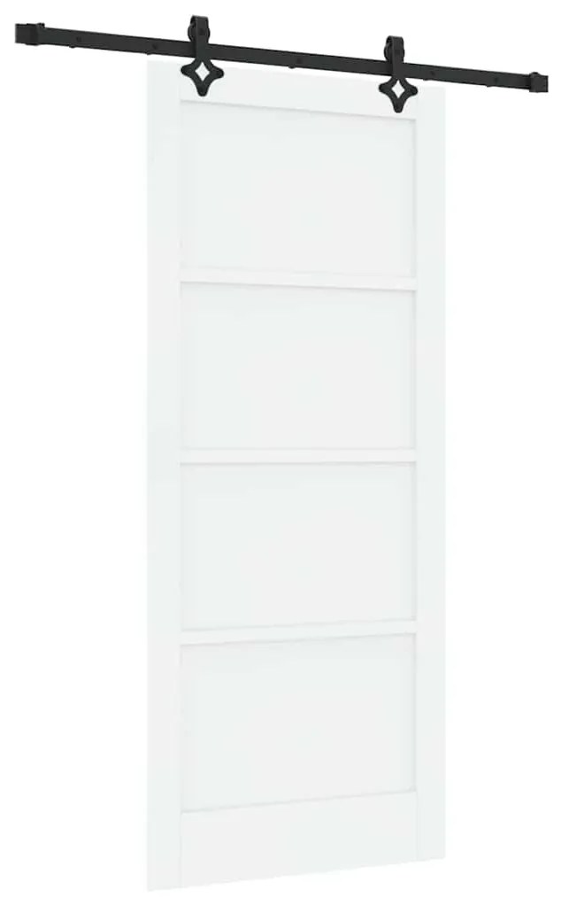 vidaXL Σετ Συρόμενης Πόρτας ORKDAL Λευκό και μαύρο 86 x 198.5 cm