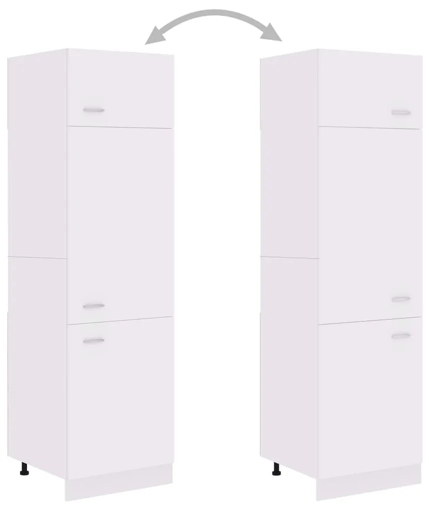vidaXL Ντουλάπι Ψυγείου "Lyon" Λευκό 60x57x207 εκ. από Τεχνητό Ξύλο