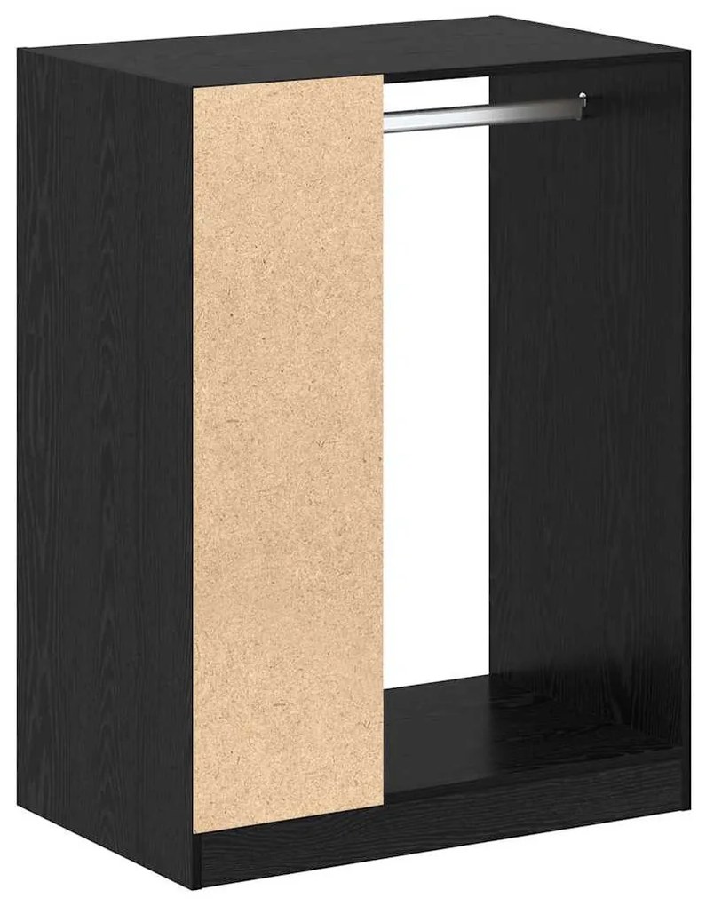 vidaXL Ντουλάπι με ράφι με αποθήκευση Μαύρη Οξυά 77 x 48 x 102 cm