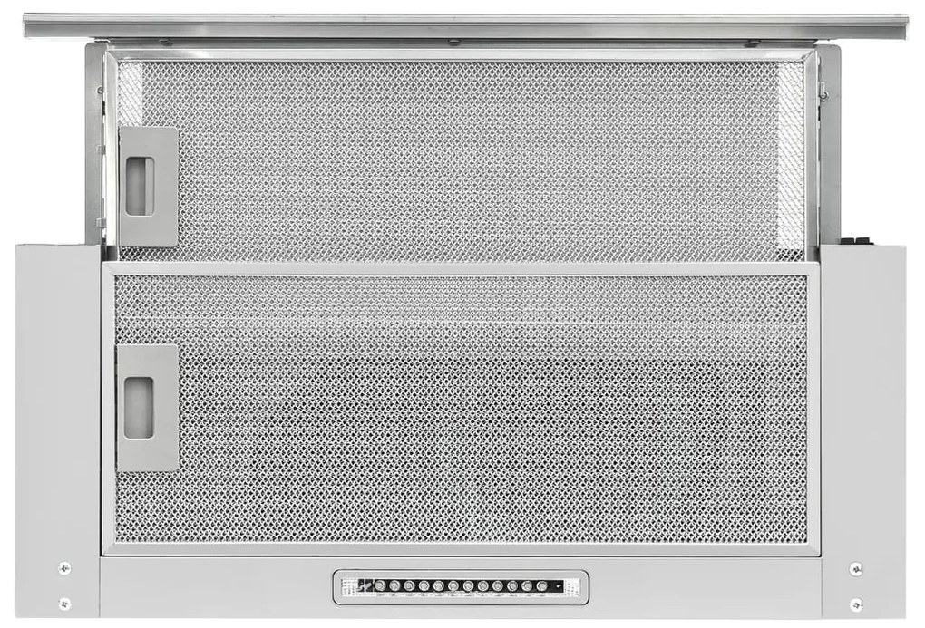 vidaXL Απορροφητήρας Συρόμενος Λεπτός 480μ³/ώρα Αλουμίνιο/Ανοξ. Ατσάλι