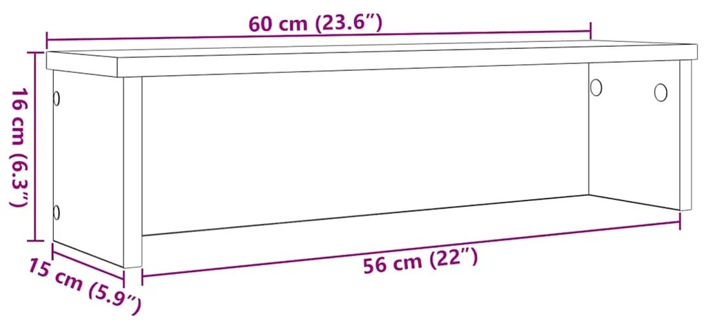 ΡΑΦΙ ΚΟΥΖΙΝΑΣ ΣΤΟΙΒΑΖΟΜΕΝΟ ΚΑΦΕ ΔΡΥΣ 60X15X16 ΕΚ. 860511