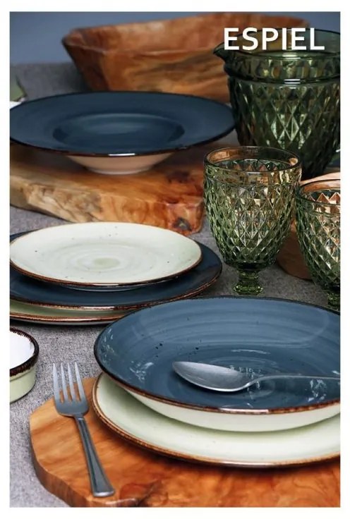 Terra Grey Πιάτο Ρηχό Κεραμικό Γκρι με Διάμετρο 26.5cm