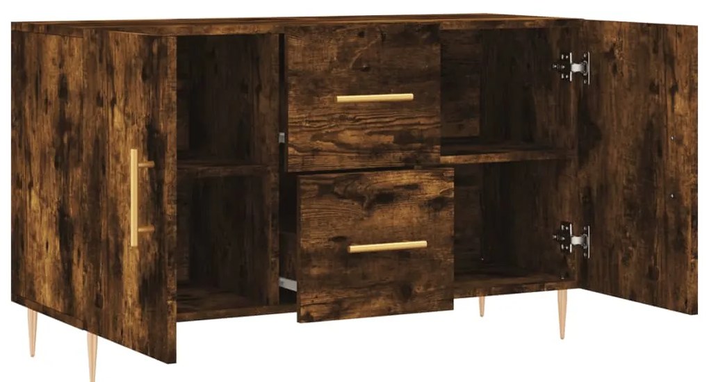 vidaXL Μπουφές Καπνιστή Δρυς 100 x 36 x 60 εκ. Επεξεργασμένο Ξύλο