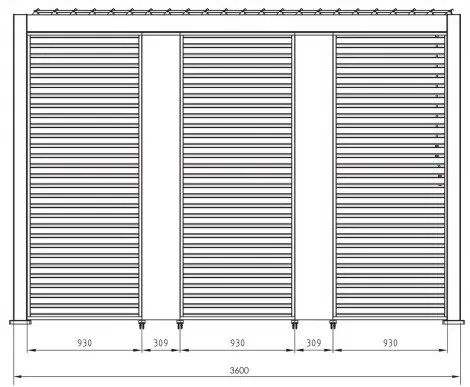 Πάνελ Περίφραξης Ocean Μεταλλικό Λευκό 30,9x6x232,45 εκ. - Λευκό