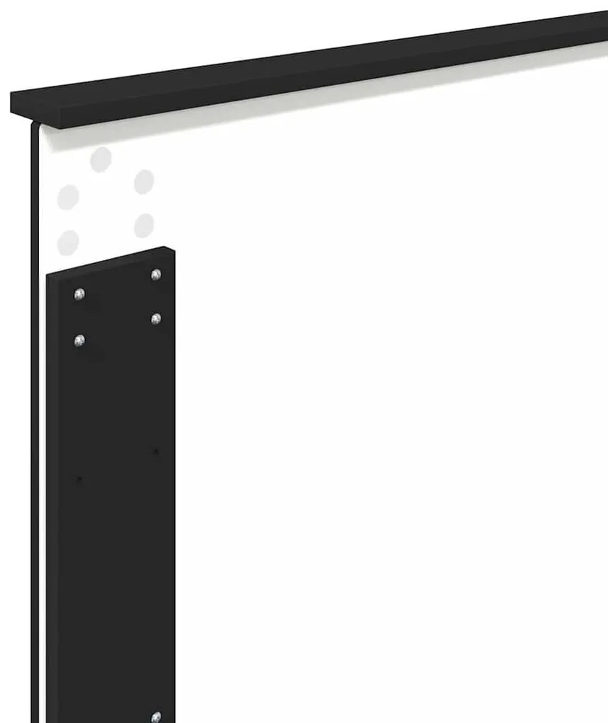 vidaXL Κεφαλάρι με κεφαλάρι Μαύρη Οξυά 80 cm Επεξεργασμένο ξύλο