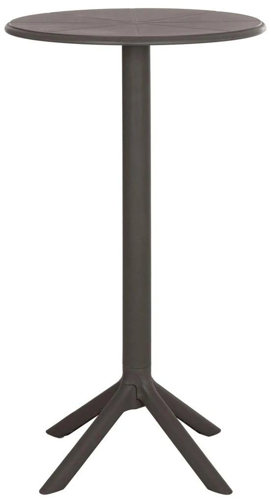 Τραπέζι μπάρ TERRIN Στρόγγυλο Πολυπροπυλενίου Dark Olive Green Φ61x107Υ εκ. 61x61x107 εκ.