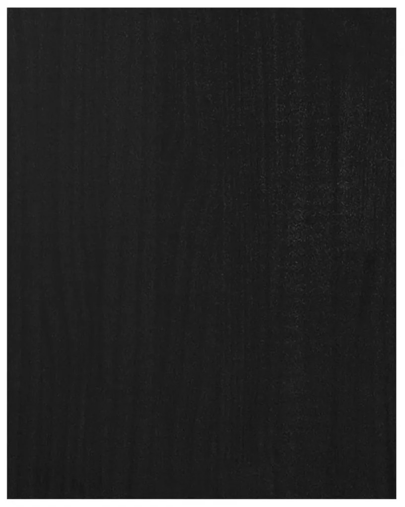 Έπιπλο Τηλεόρασης Μαύρο 70 x 33 x 42 εκ. από Μασίφ Ξύλο Πεύκου - Μαύρο