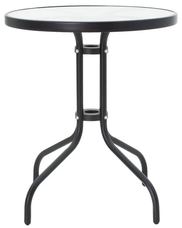 Σετ Κήπου Τραπεζαρία Watson - Tarete 3 τεμ Μαύρο Μέταλλο 60x60x70 εκ.