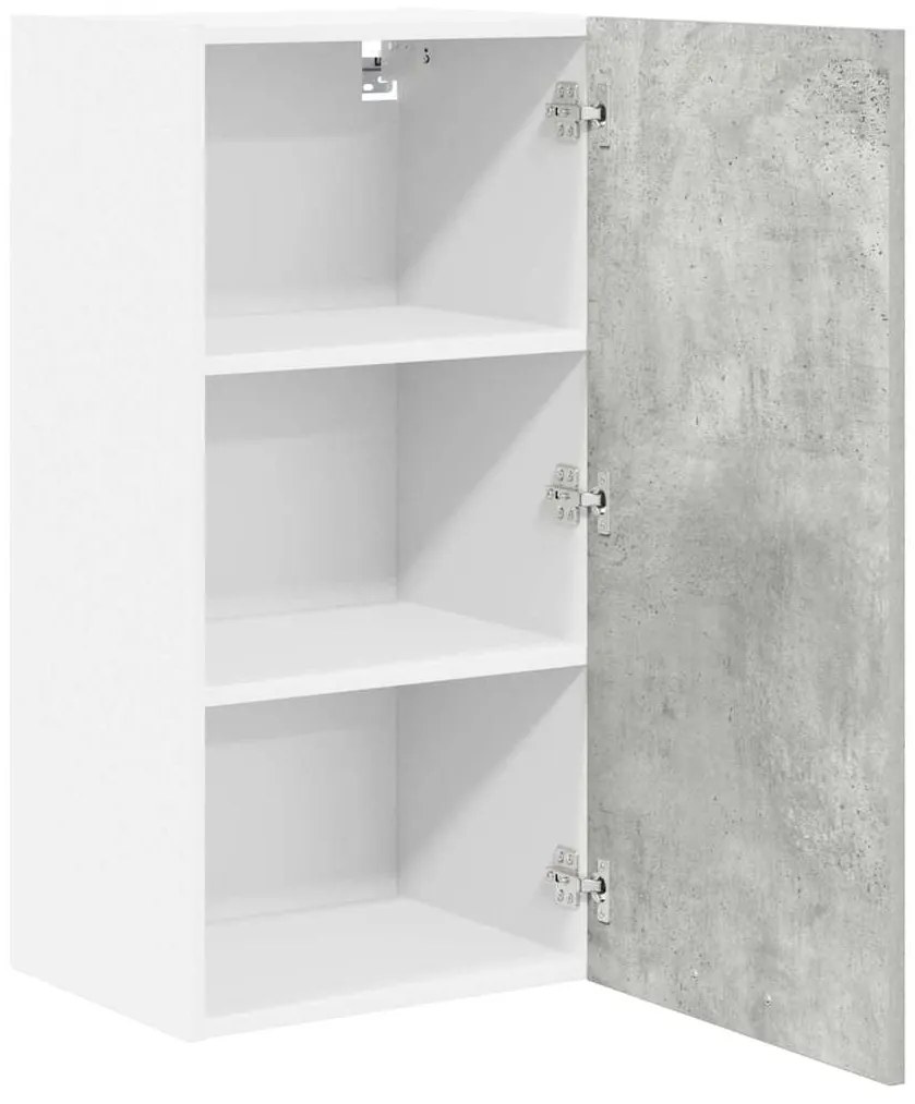 vidaXL Κρεμαστό ντουλάπι Σκυρόδεμα Γκρι και Λευκό 40 x 31 x 80 εκ.