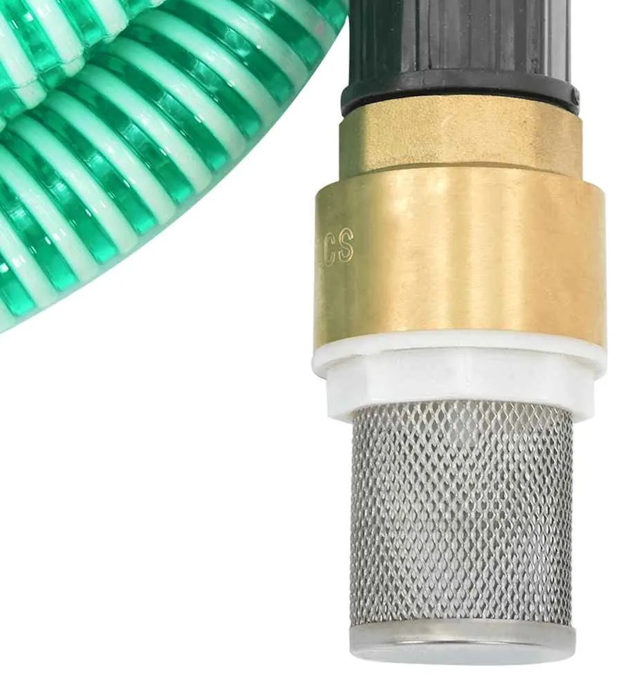 vidaXL Σωλήνας Αναρρόφησης Ορειχ. Συνδέσεις Πράσινος 3 μ/1,1" PVC