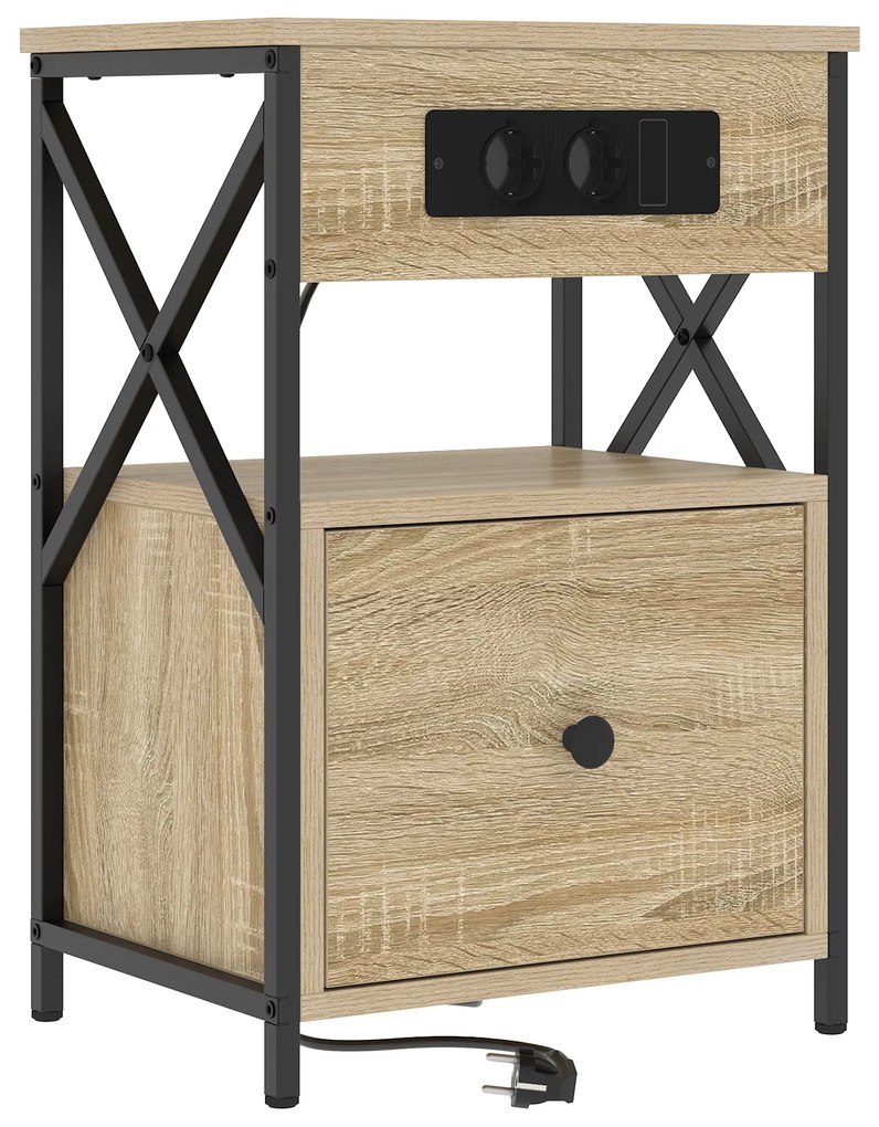 vidaXL Κομοδίνο Sonoma Δρυς 40 x 31 x 60 εκ. Επεξεργασμένο ξύλο