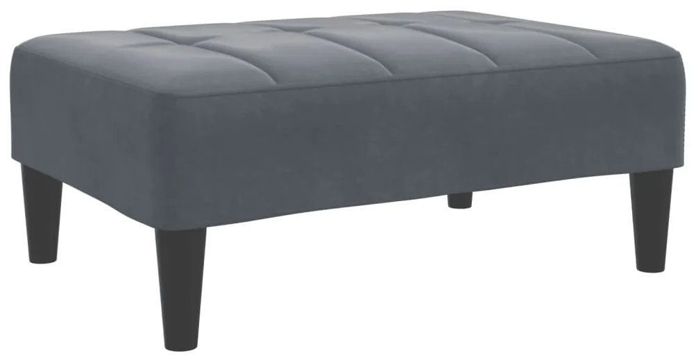 vidaXL Υποπόδιο Σκούρο Γκρι 77x55x31 εκ. Βελούδινο