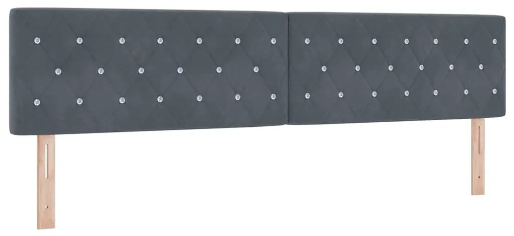 vidaXL Κρεβάτι με Ελατήρια και Στρώμα Μαύρο 100x200 εκ. Βελούδο