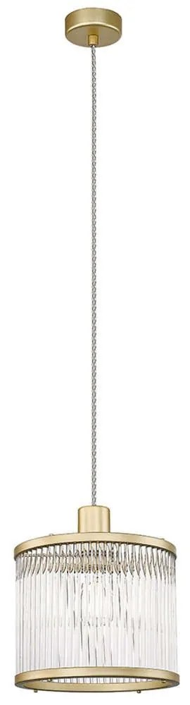 Φωτιστικό Οροφής Karolina 4258900 E27 Clear-Gold Viokef Metal, Glass