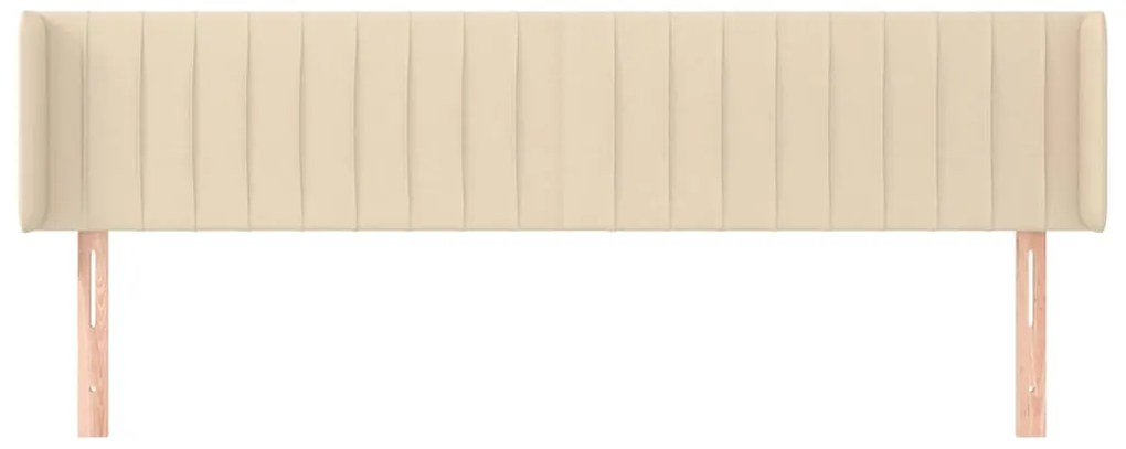 vidaXL Κεφαλάρι με Πτερύγια Κρεμ 183x16x78/88 εκ. Υφασμάτινο