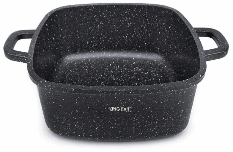 Ταψί/Κατσαρόλα Kinghoff KH 1603, 24x24, 4,5l, Marble, Induction, Black