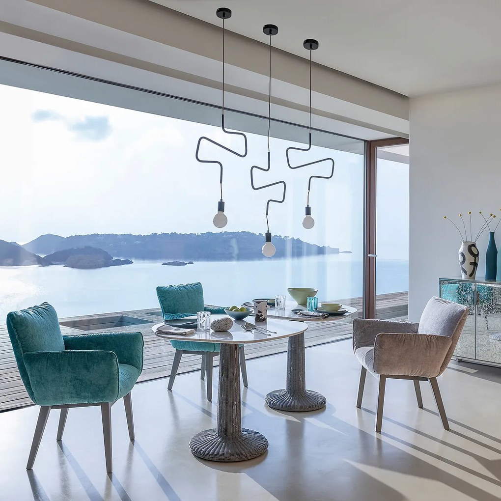 Πολυθρόνα τραπεζαρίας από βελούδο, Lazy