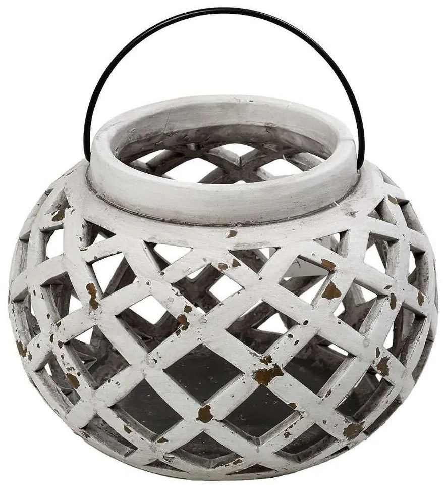 Φανάρι ERT366 24x24x17cm Grey-White Espiel Ceramic