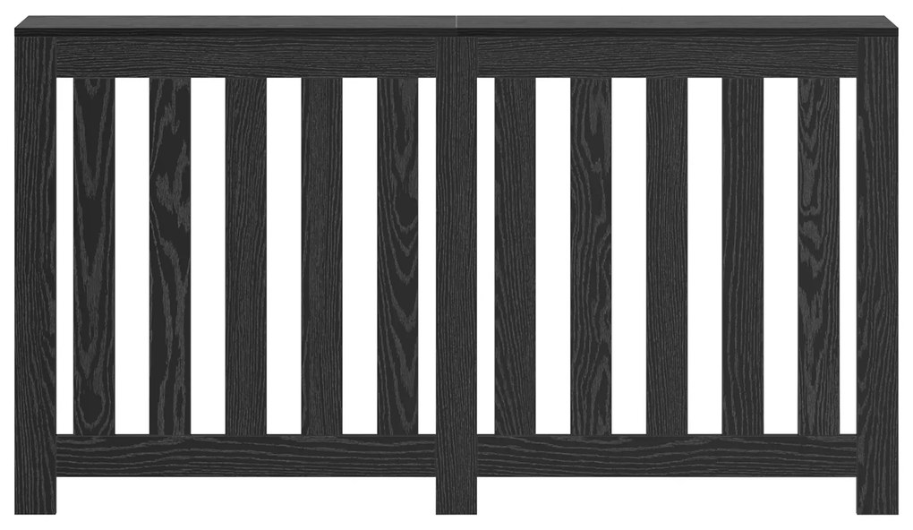 vidaXL Kάλυμμα Καλοριφέρ  Μαύρη Δρυός 149x20x82 εκ Φτιαγμένο Ξύλο