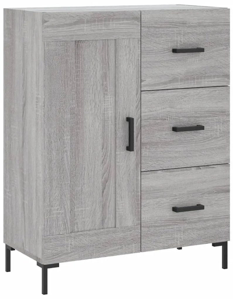 vidaXL Ντουλάπι Γκρι Sonoma 69,5 x 34 x 180 εκ. Επεξεργασμένο Ξύλο