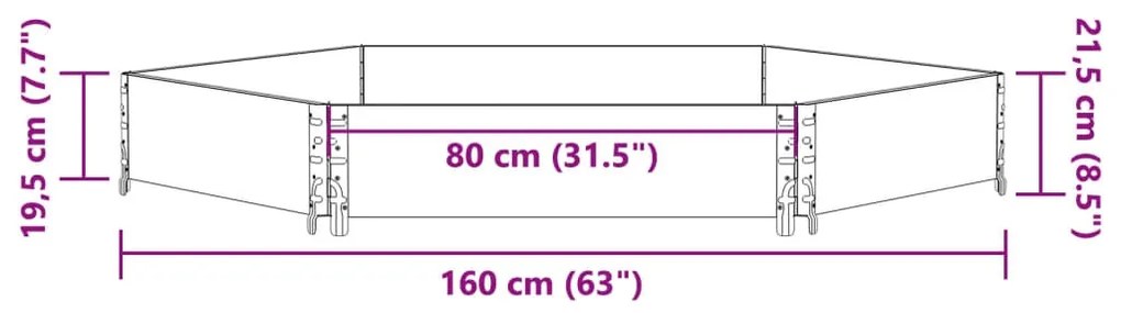 ΖΑΡΝΤΙΝΙΕΡΑ ΕΞΑΓΩΝΗ ΓΚΡΙ 160X160 ΕΚ. ΑΠΟ ΜΑΣΙΦ ΞΥΛΟ ΠΕΥΚΟΥ 4010319