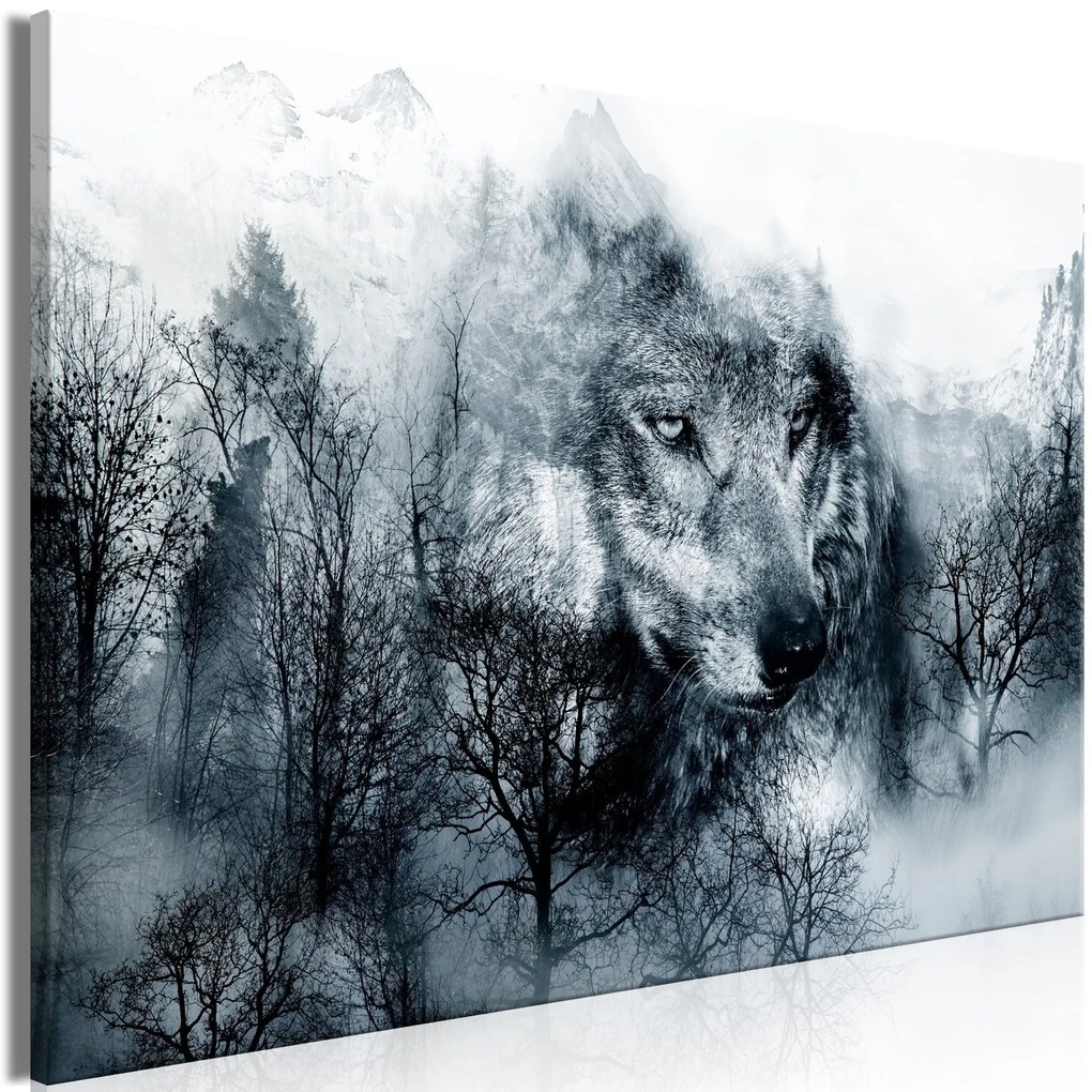 Πίνακας - Mountain Predator (1 Part) Wide Black and White 120x80