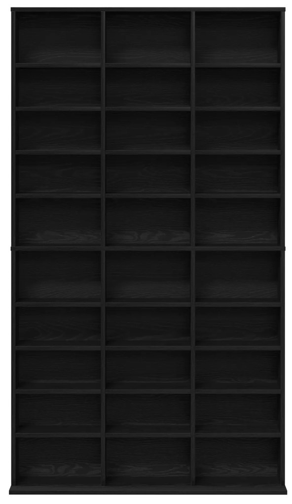 vidaXL Ντουλάπι CD Μαύρο Δρυς 101x23x177,5 εκ από Συνθετικό Ξύλο
