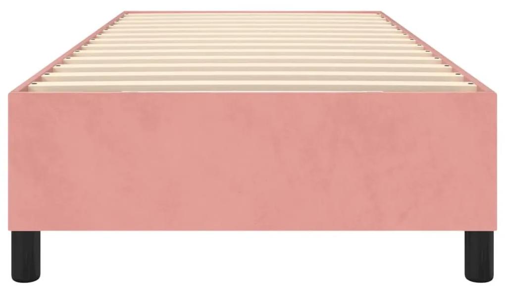Πλαίσιο Κρεβατιού Boxspring Ροζ 100x200 εκ. Βελούδινο - Ροζ