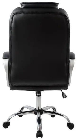 ΚΑΡΕΚΛΑ ΓΡΑΦΕΙΟΥ ΜΑΥΡΟ PU STARELL ΜΕ ΠΟΔΙ ΧΡΩΜΙΟ 65x71x106,5-116Y εκ.HM1025.01