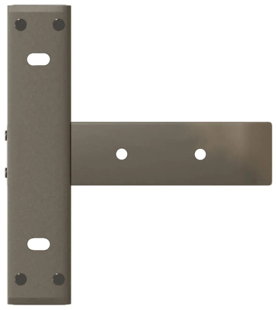 vidaXL Πόδια Κονσόλας σε Σχήμα Τ, 2 τεμ. Μαύρο 38x25x(72-73) εκ. Ατσάλι