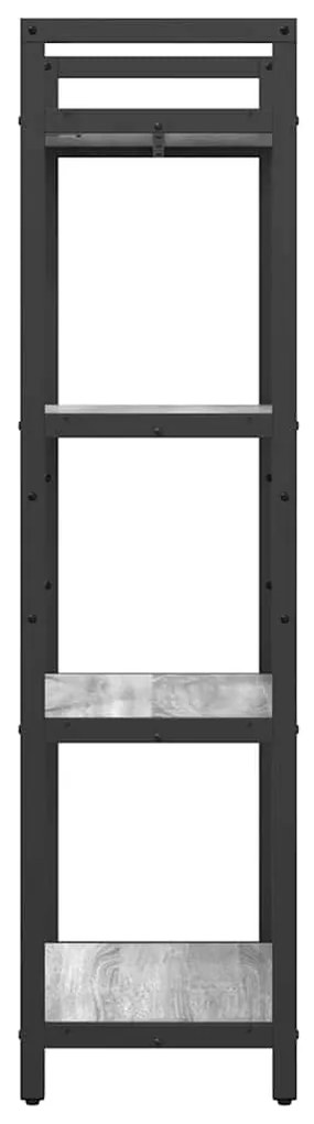 vidaXL Ράφι Βιβλίων Γκρίζο Σονομα 56 x 34 x 133,5 εκ