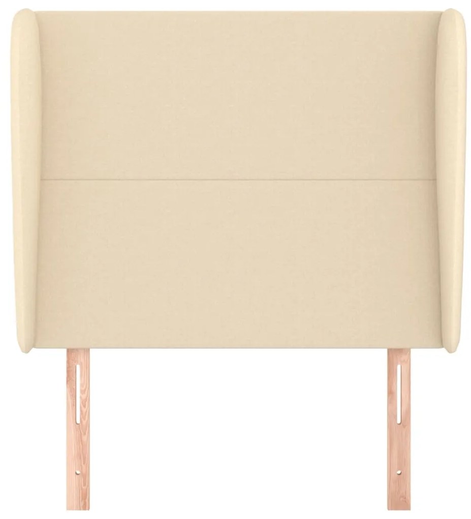 vidaXL Κεφαλάρι με Πτερύγια Κρεμ 103x23x118/128 εκ. Υφασμάτινο