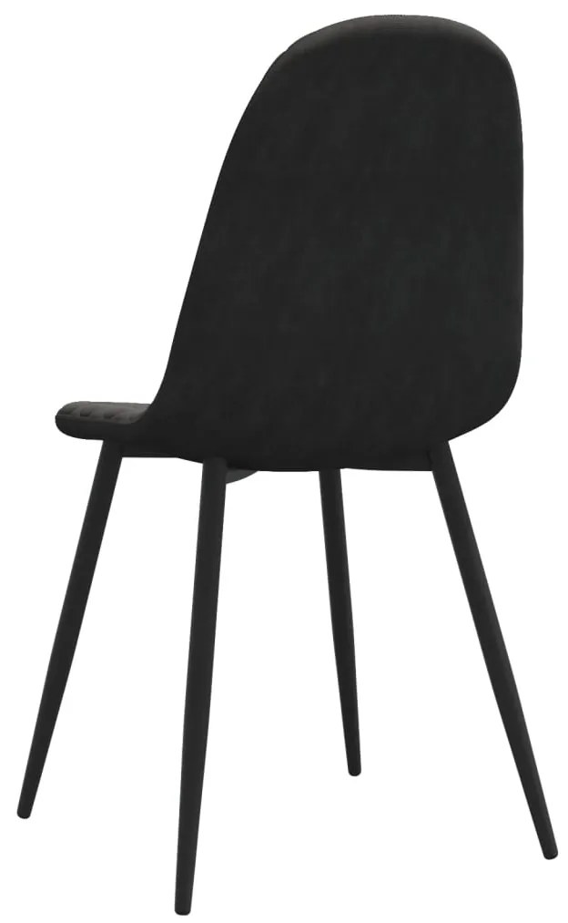 vidaXL Καρέκλες Τραπεζαρίας 2 τεμ. Μαύρες Βελούδινες