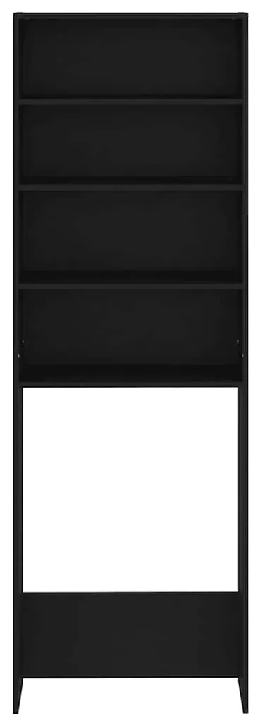 vidaXL Ντουλάπι Πλυντηρίου Μαύρο 64 x 24 x 190 εκ.