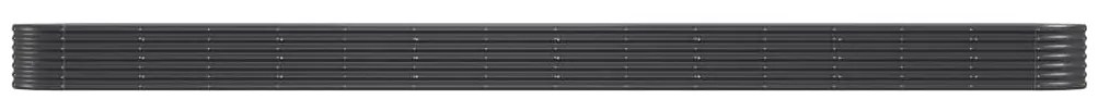 vidaXL Ζαρντινιέρα Ανθρακί 620x80x36 εκ Ατσάλι με Ηλεκτρ. Βαφή Πούδρας