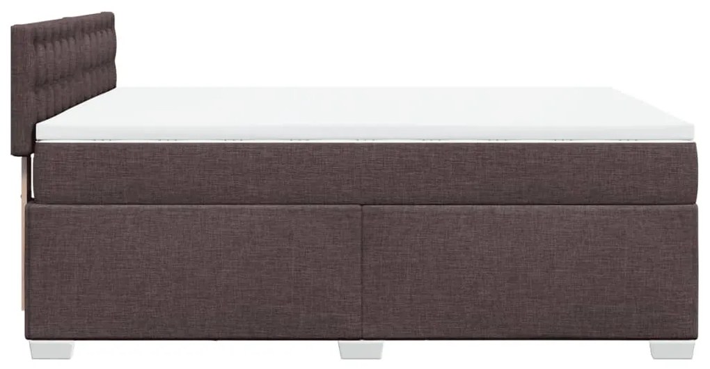 ΚΡΕΒΑΤΙ BOXSPRING ΜΕ ΣΤΡΩΜΑ ΣΚΟΥΡΟ ΚΑΦΕ 140X200 ΕΚ ΥΦΑΣΜΑΤΙΝΟ 3288228