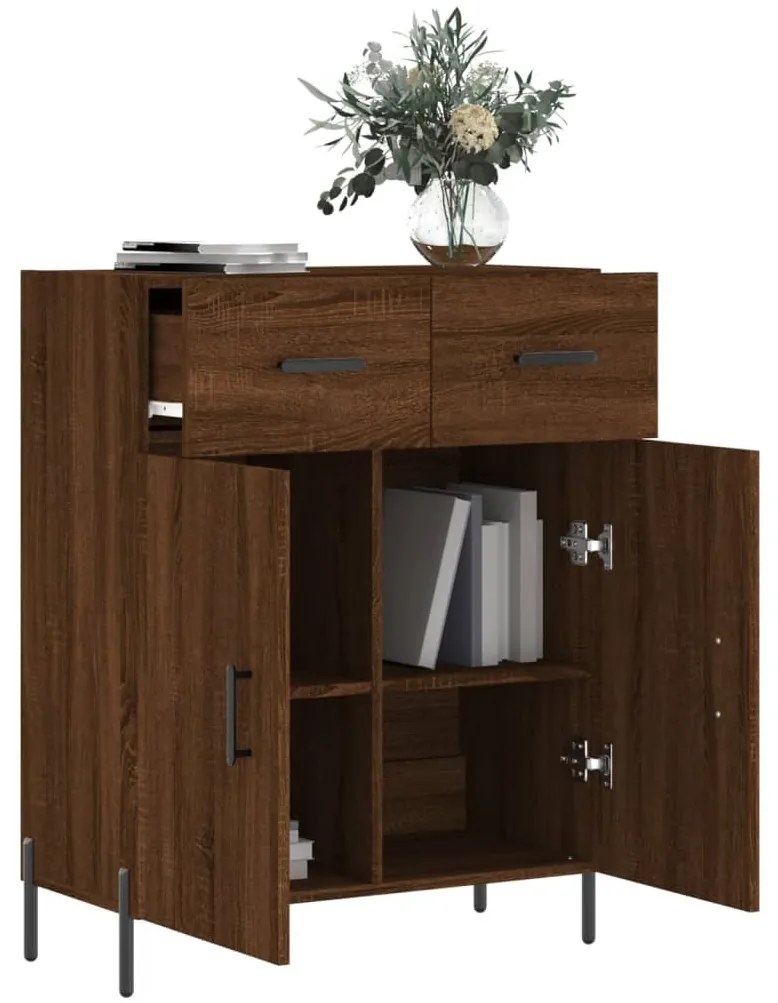 vidaXL Ντουλάπι Καφέ Δρυς 69,5 x 34 x 90 εκ. Επεξεργασμένο Ξύλο