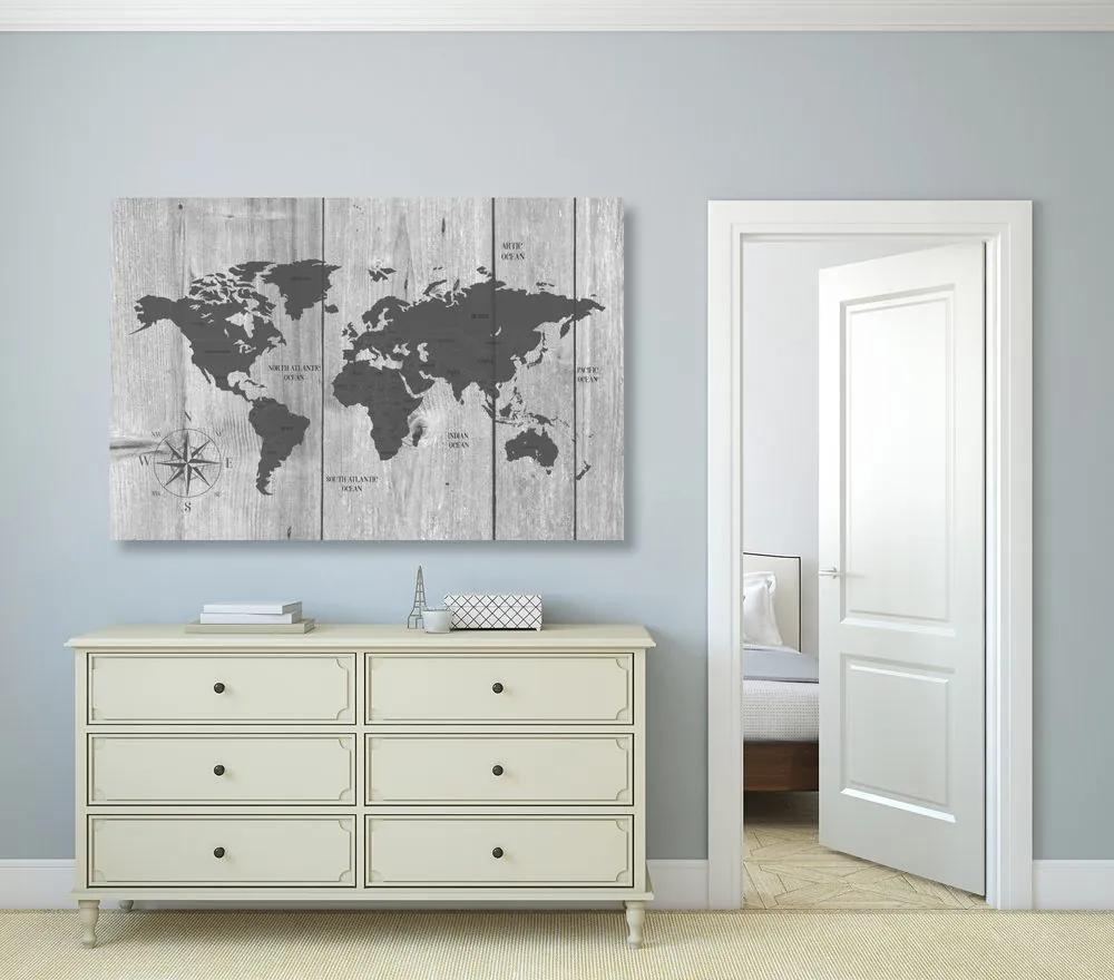 Εικόνα σε γκρίζο χάρτη φελλό σε ξύλινο φόντο - 120x80  color mix