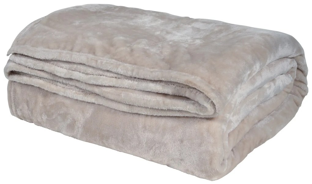 Κουβέρτα Fleece Υπέρδιπλη 220x240 Das 1345 Εκρού 5204850230272