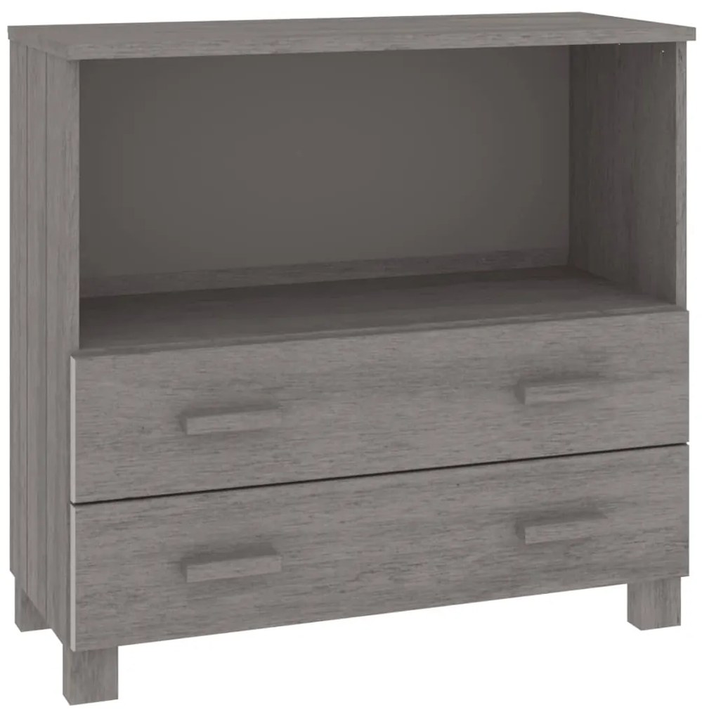 vidaXL Ντουλάπι HAMAR Αν. Γκρι 85 x 35 x 80 εκ. από Μασίφ Ξύλο Πεύκου
