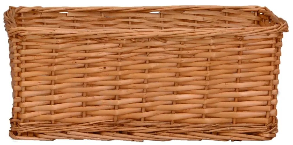 vidaXL Σετ Καλάθια Αποθήκευσης 4 τεμ. Καφέ Στοιβαζόμενα Φυσική Ιτιά